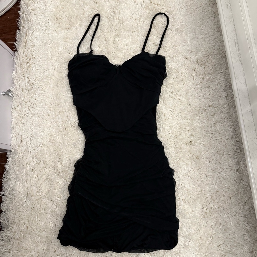 Oh Polly Black Mini Dress